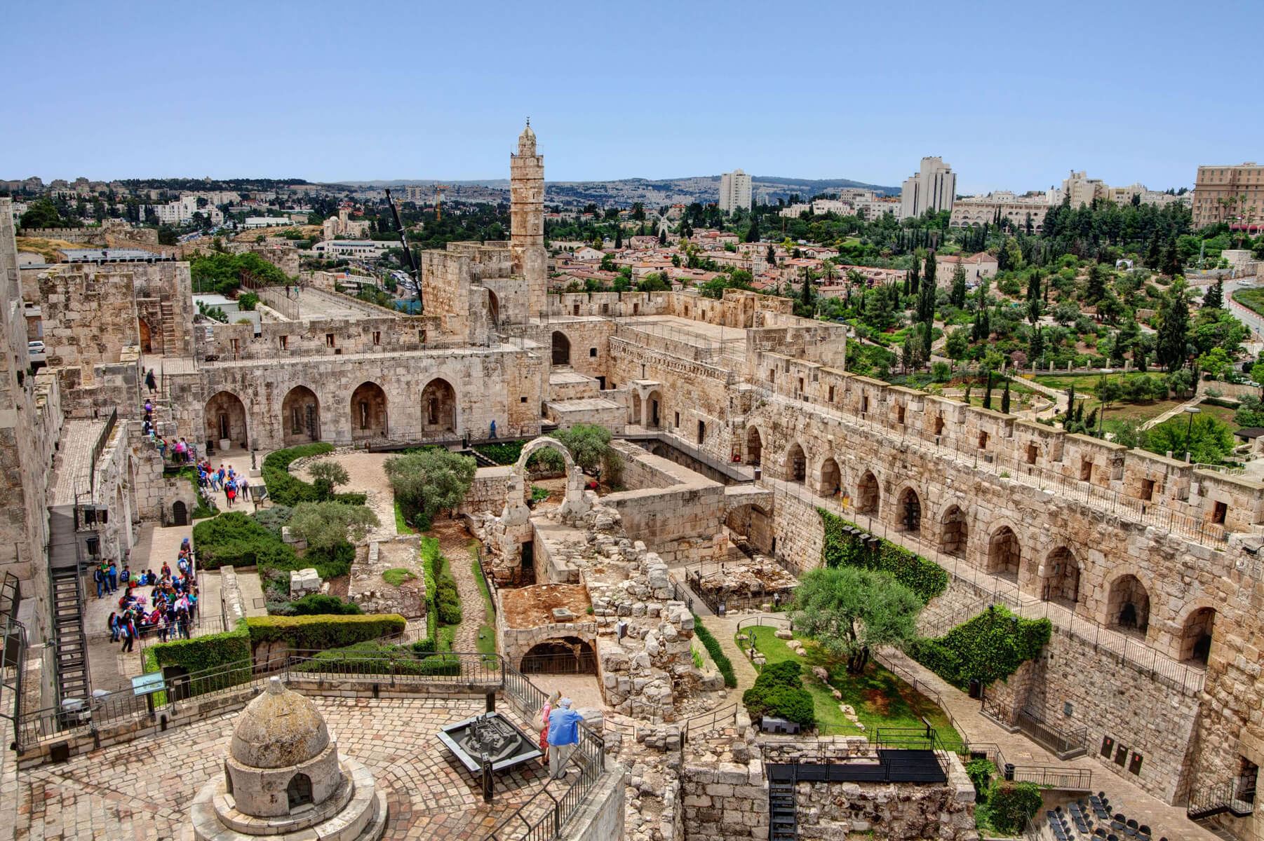 Jerusalem - Panoramic view of The Tower of David Museum and Countryard_ Credit Noam Chen for the Israeli Ministry of Tourism