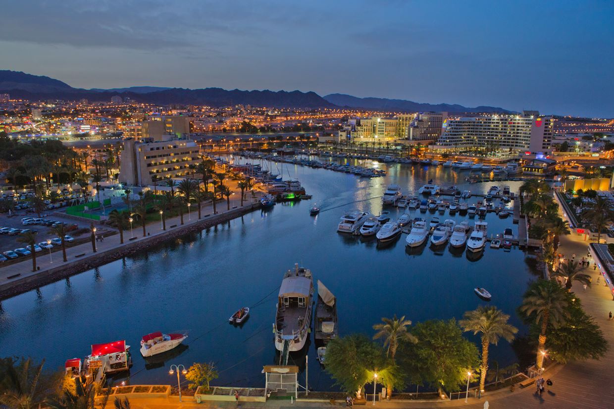 Eilat Marina in the evening _ Credit Dafna Tal for the Israeli Ministry of Tourism