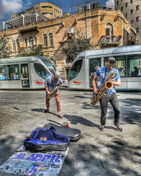 Jerusalem, Saxophone Players on Zion Square_ Credit Rami Cohen