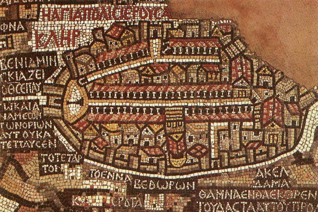 Jerusalem Old City, Cardo, Midba Map