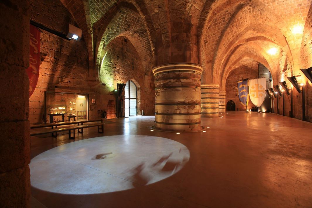 Akko, The Crusader Dining Hall at the Hospitaller Fortress _ Credit Alla Laitus for the Israeli Ministry of Tourism