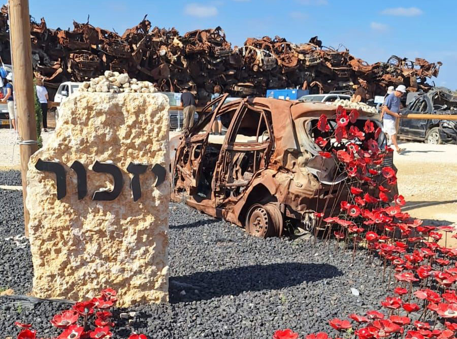 The Burnt Vehicles Compound near Tkuma _ Credit Miri Yossef